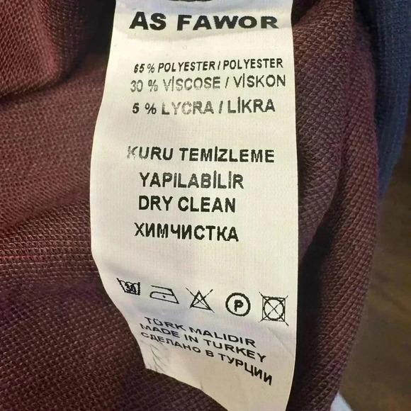 AS Fawor Collection men’s 1/4 zip pullover navy & burgundy sz L NEW! - Picture 10 of 10